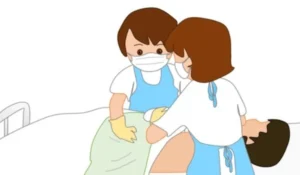 حمام دادن بیمار روی تخت