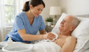 حمام کردن بیمار در منزل
