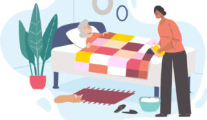 آموزش مرحله‌به‌مرحله حمام کردن بیمار در تخت